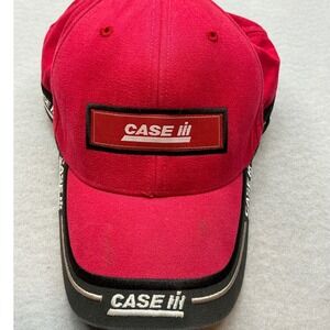 Case IH Agriculture Hat Red Black Logo One Size‎ Adjustable Baseball Cap